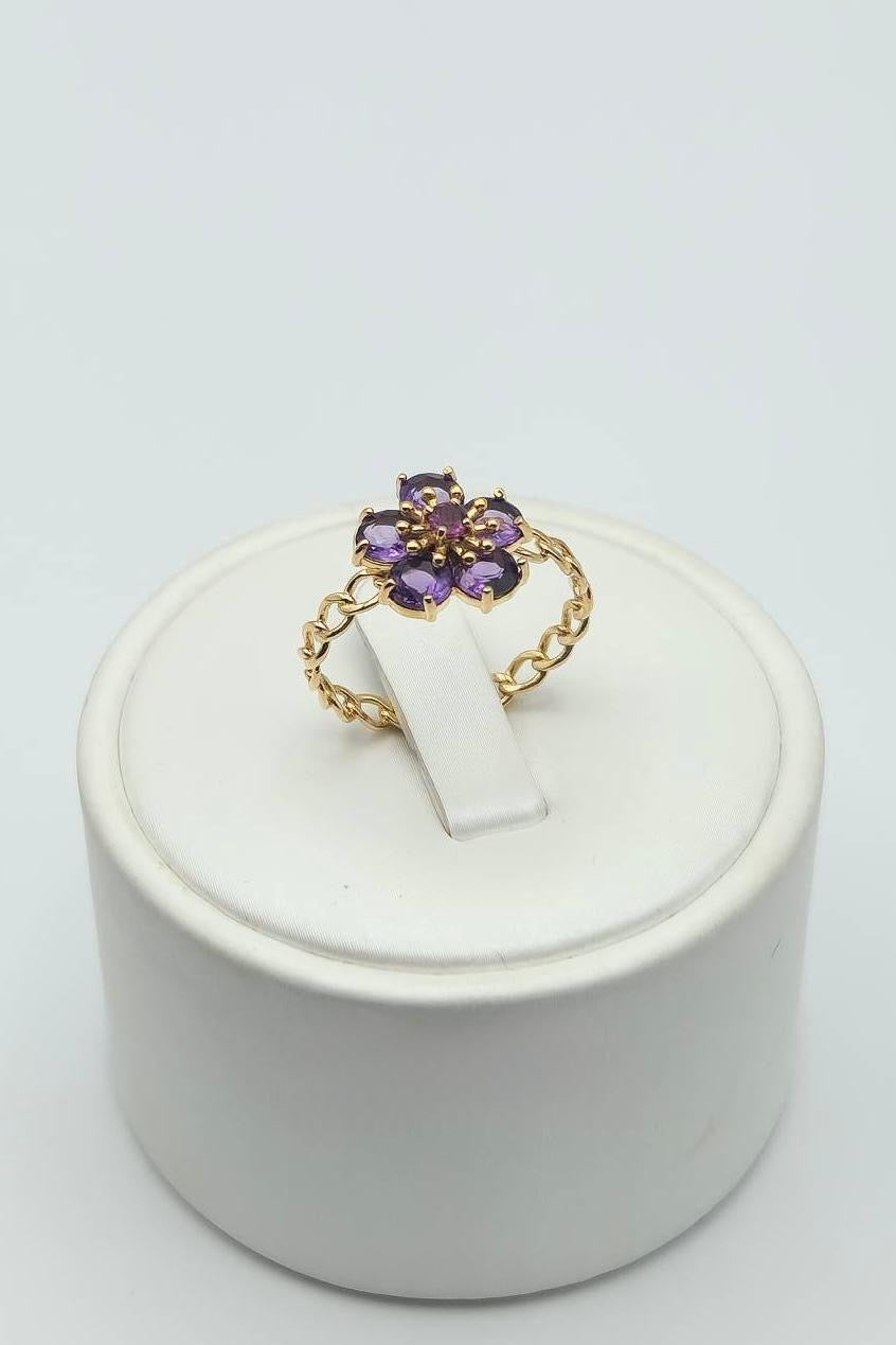 Anillo con flor