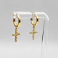 Aretes Cruz Diamantada