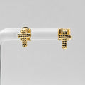 Aretes Estilo Topo Cruz