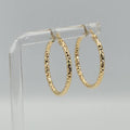 Aretes Estilo Aro Diamantadas