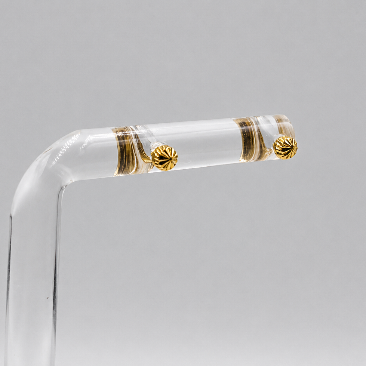 Aretes Estilo Topo Bola Lisa Diamantada