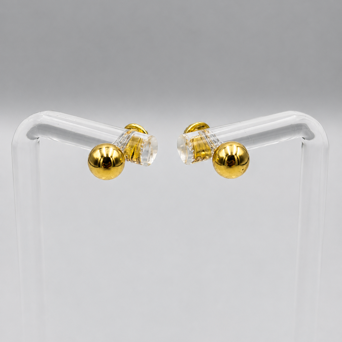 Aretes Estilo Topo Bola Lisa