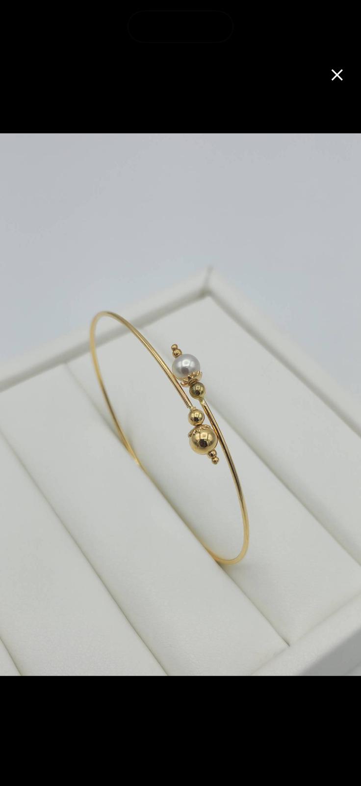 Pulsera Estilo Aro con Perla