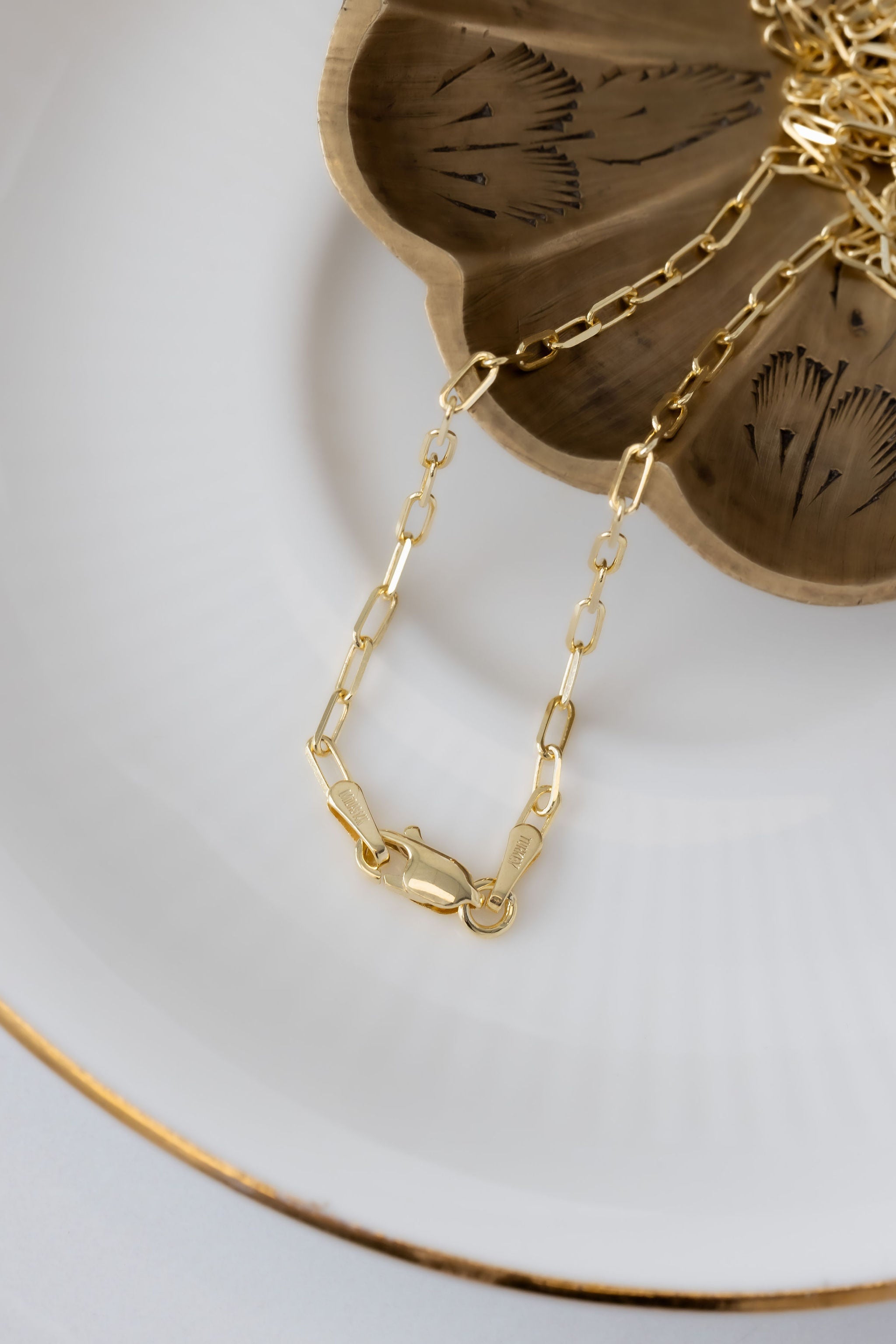 cadena de clip ORO 18k