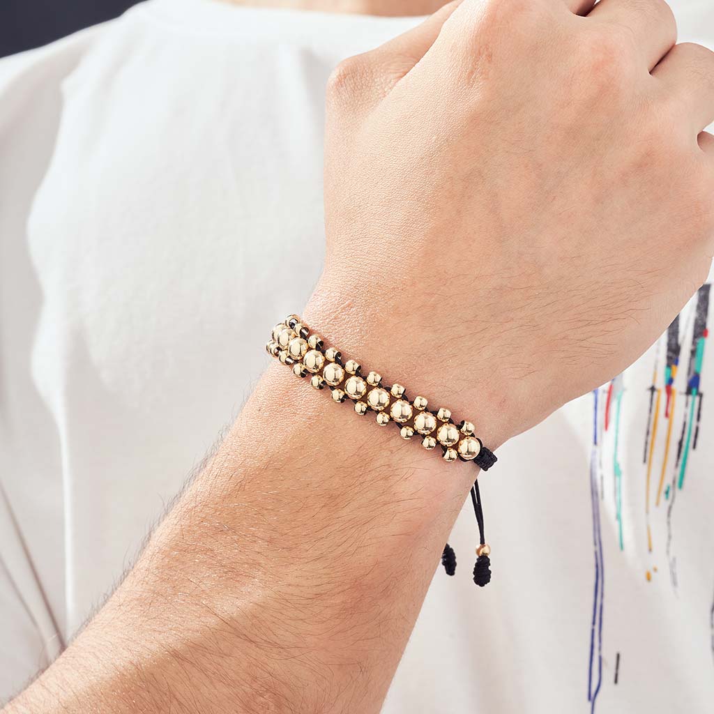 brazalete tejido con ORO 18K