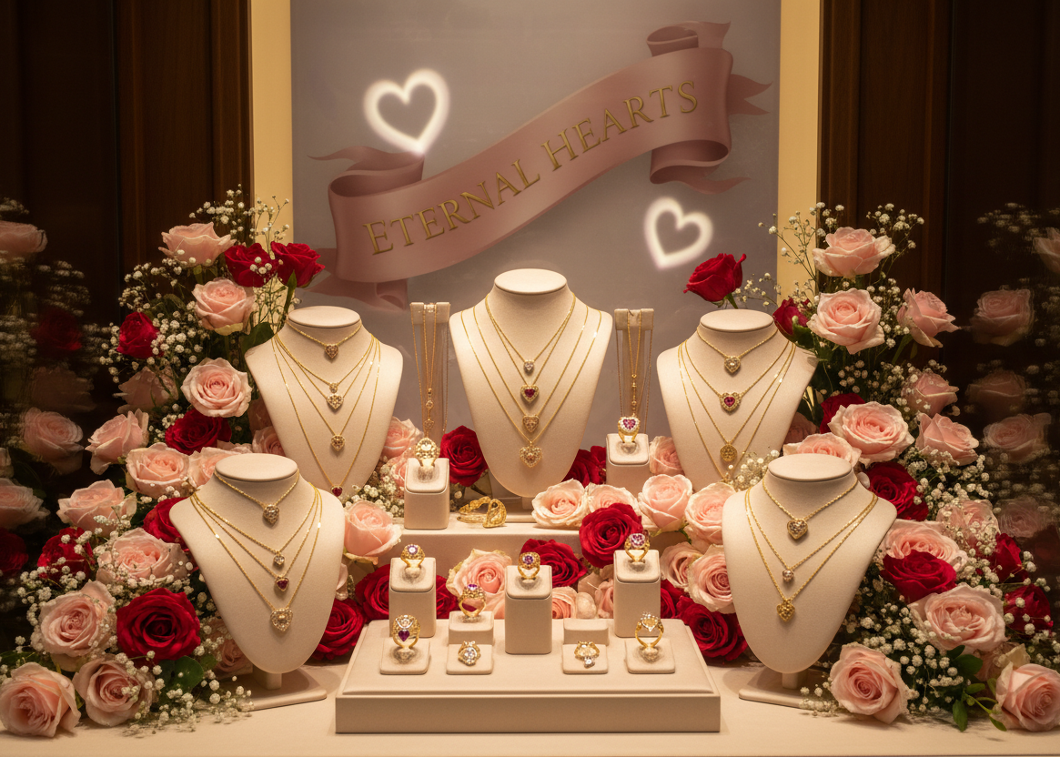 Valentine's Day Jewelry Display